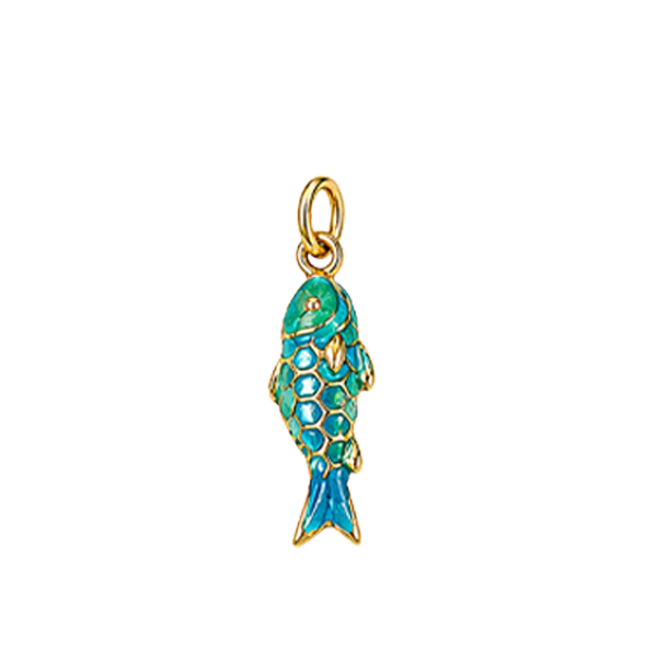 Electric Blue Fish Charm
