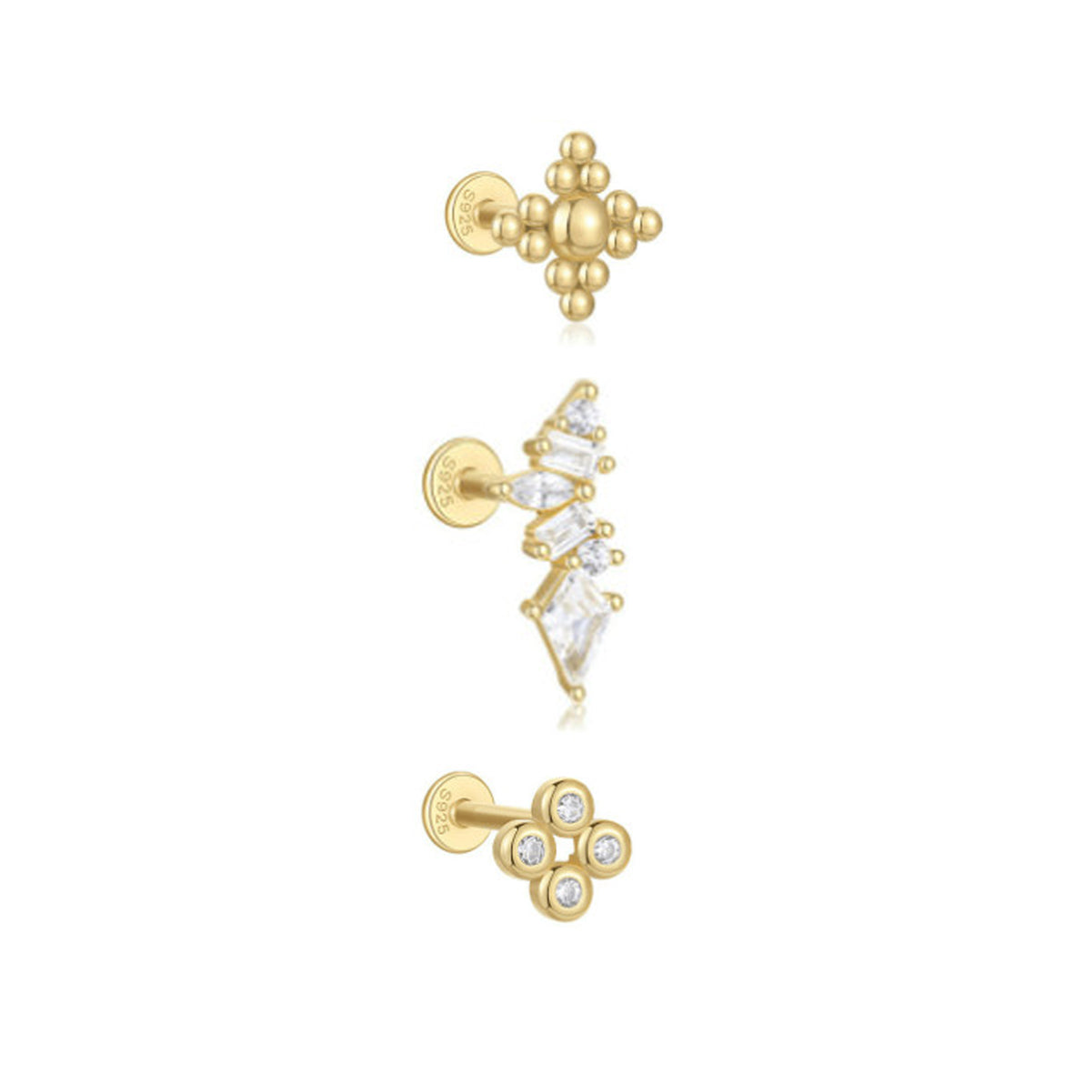Diamond Creeper Flatback Stud