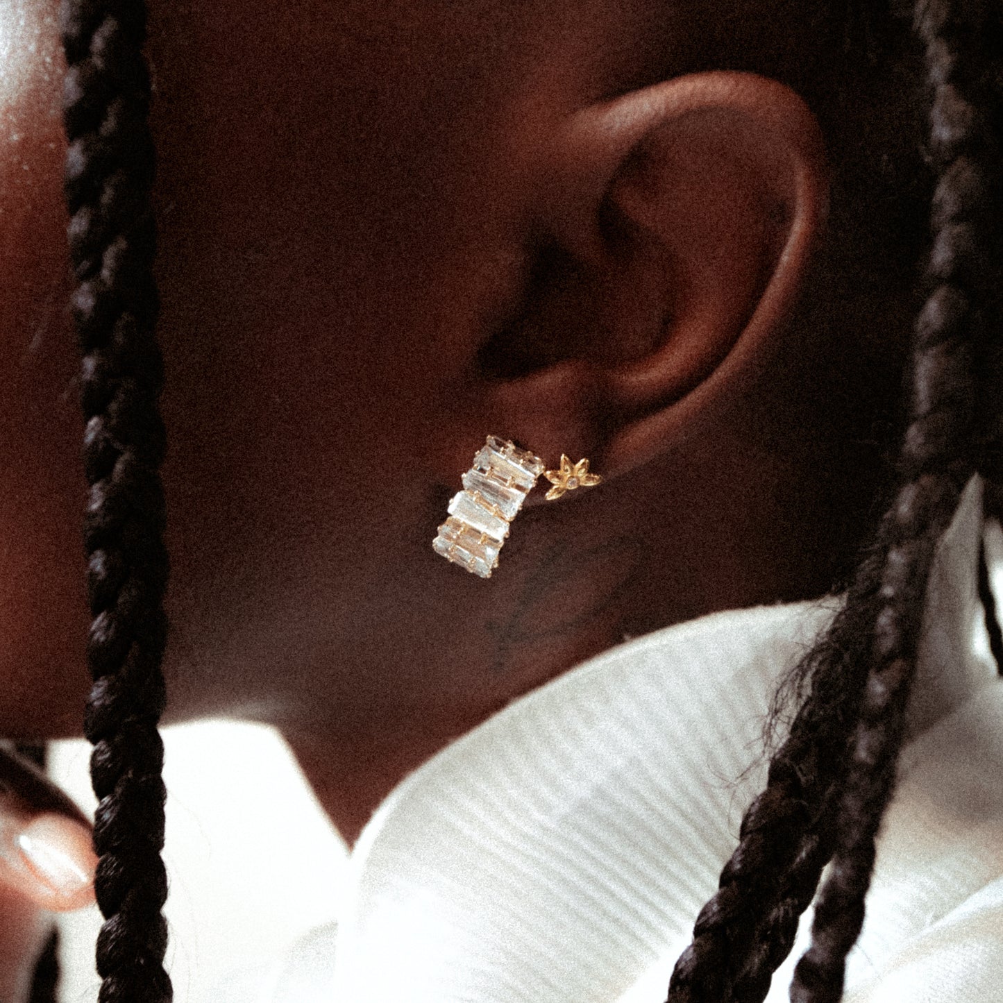 Half Bloom Flatback Stud