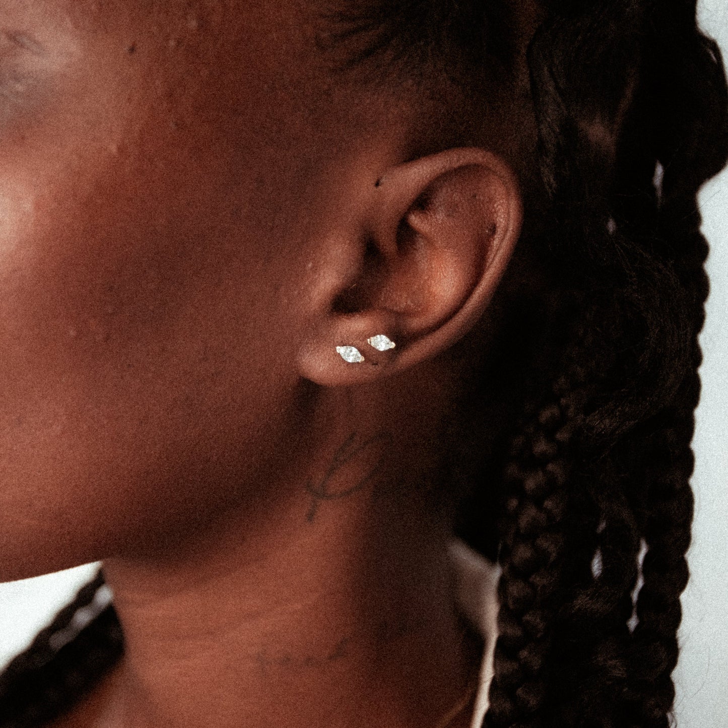 Marquise Diamond Studs in 9ct Gold