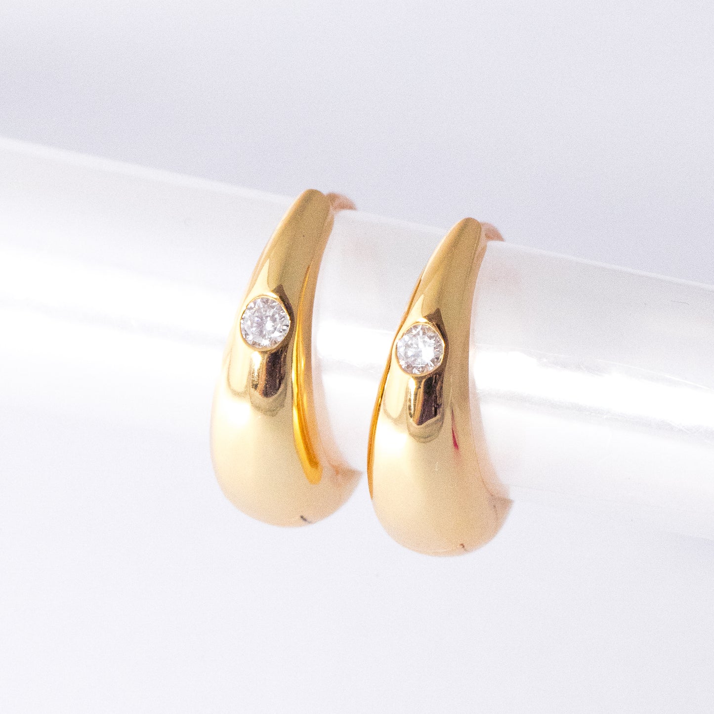 Perfect Huggies with Moissanite