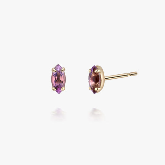 14kt Amethyst Plum Studs