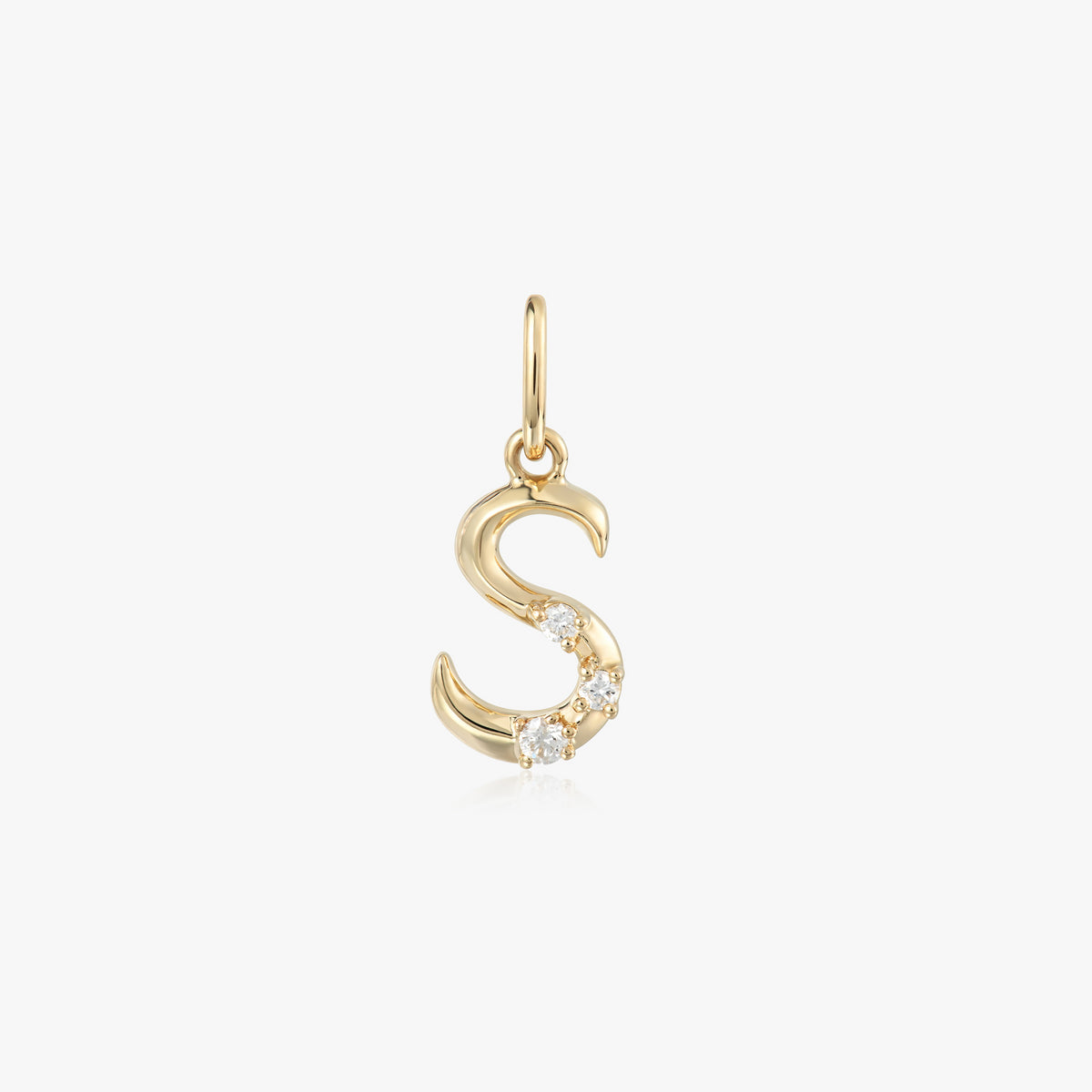 14kt Diamond Letter Pendant