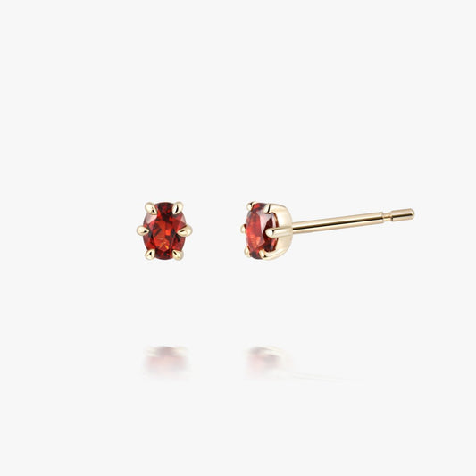 14kt Fire Garnet Studs