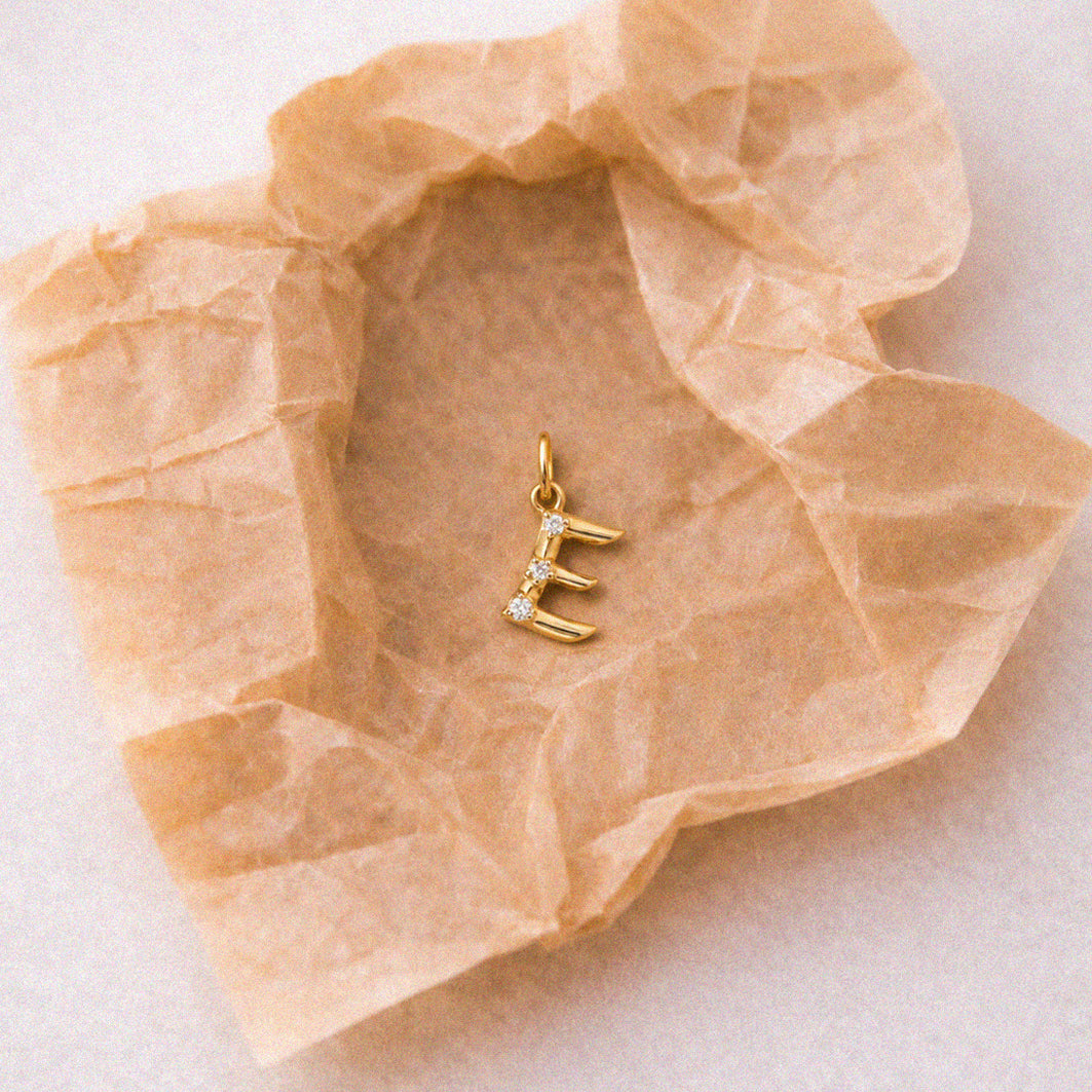 14kt Diamond Letter Pendant