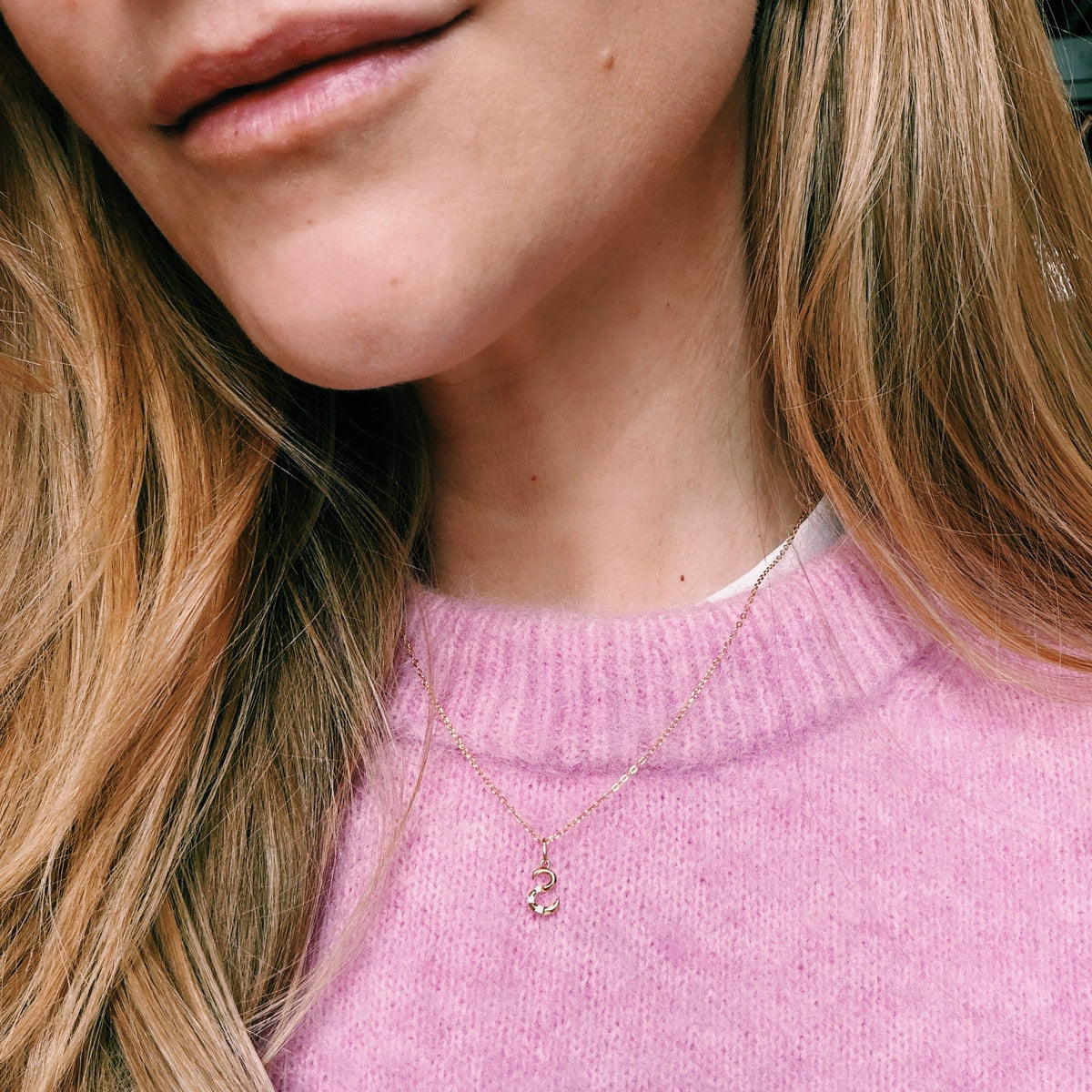 14kt Diamond Letter Pendant