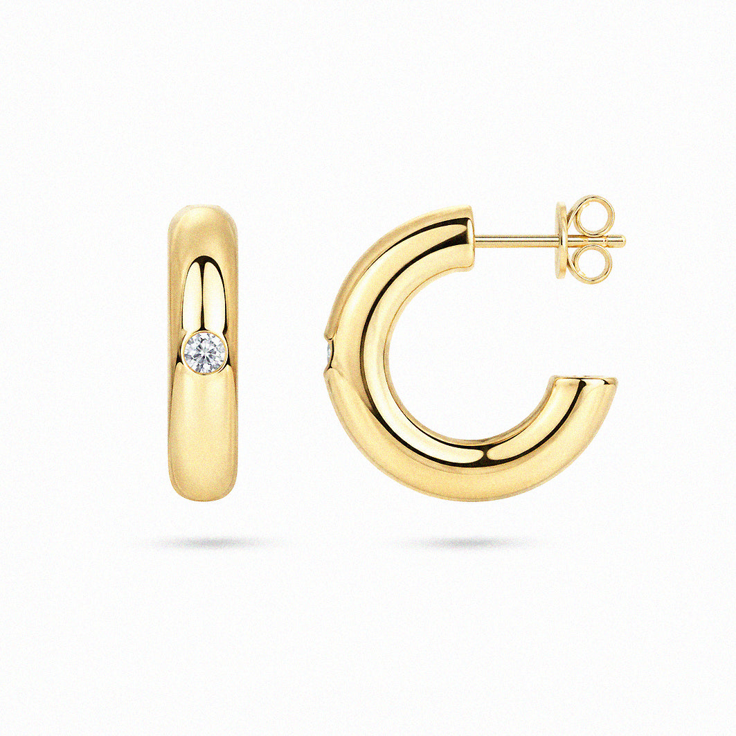 Big Chic Hoops with Moissanite