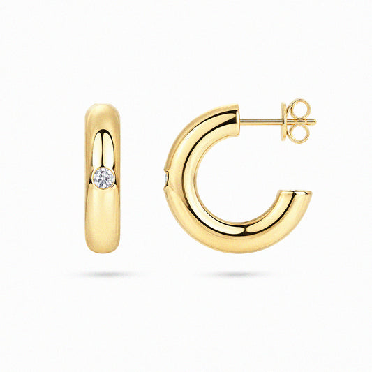 Big Chic Hoops with Moissanite