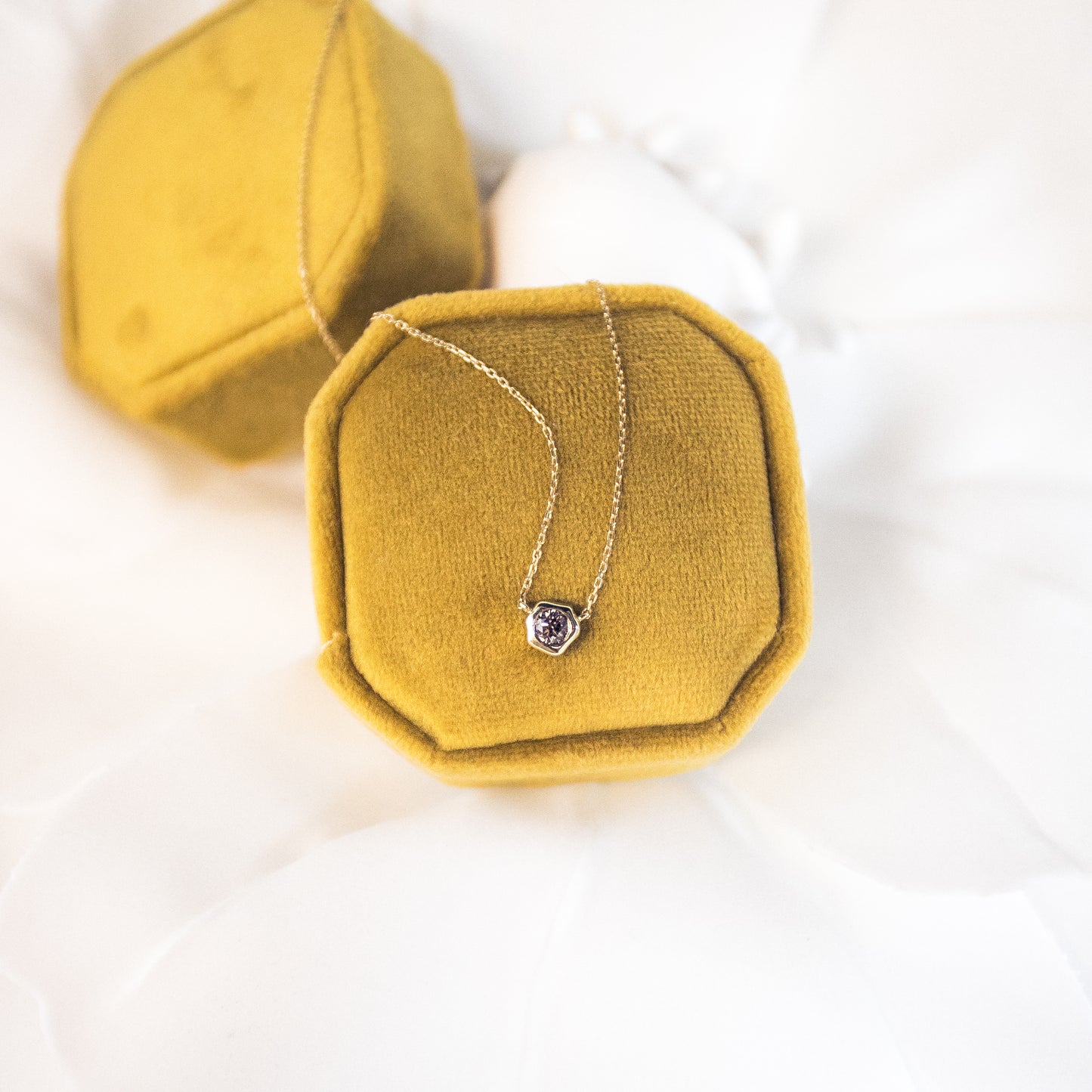 Champagne Diamond Pendant in 9ct Gold