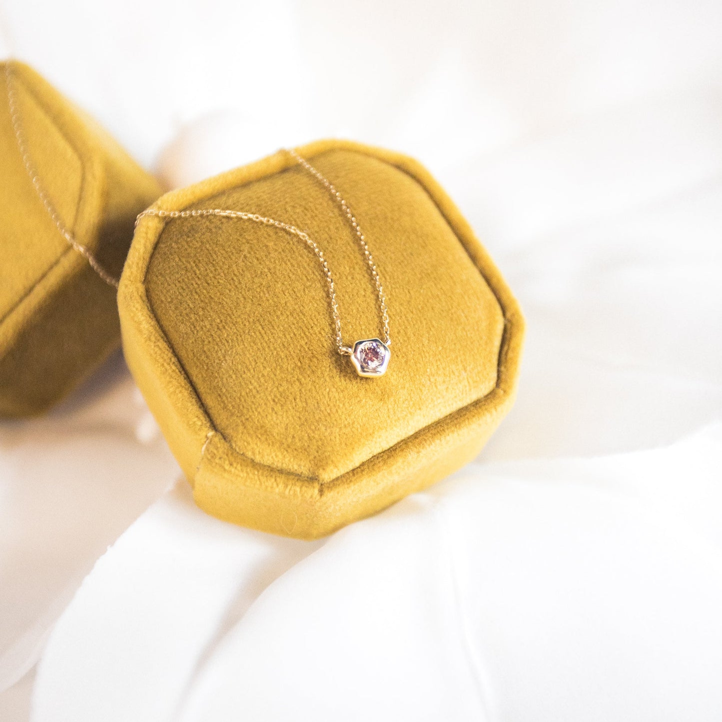 Champagne Diamond Pendant in 9ct Gold