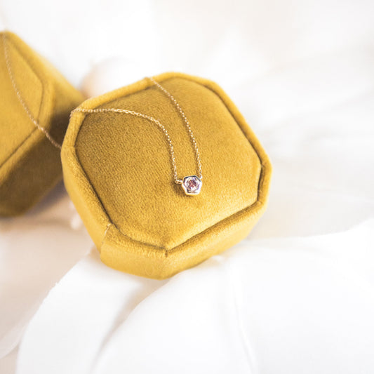 Champagne Diamond Pendant in 9ct Gold
