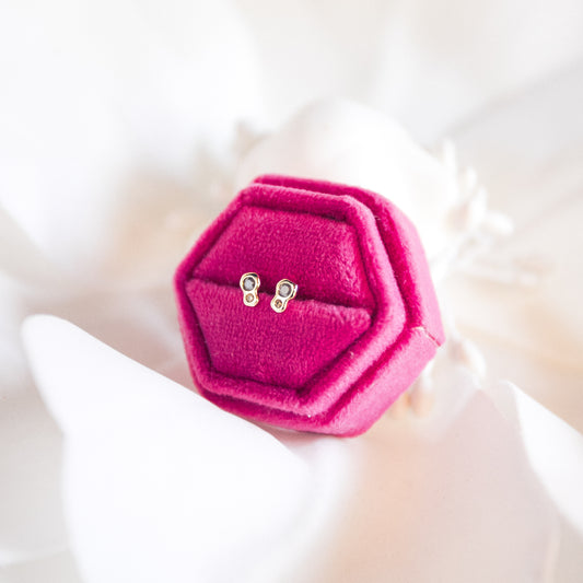 Champagne Diamond Studs in 9ct Gold