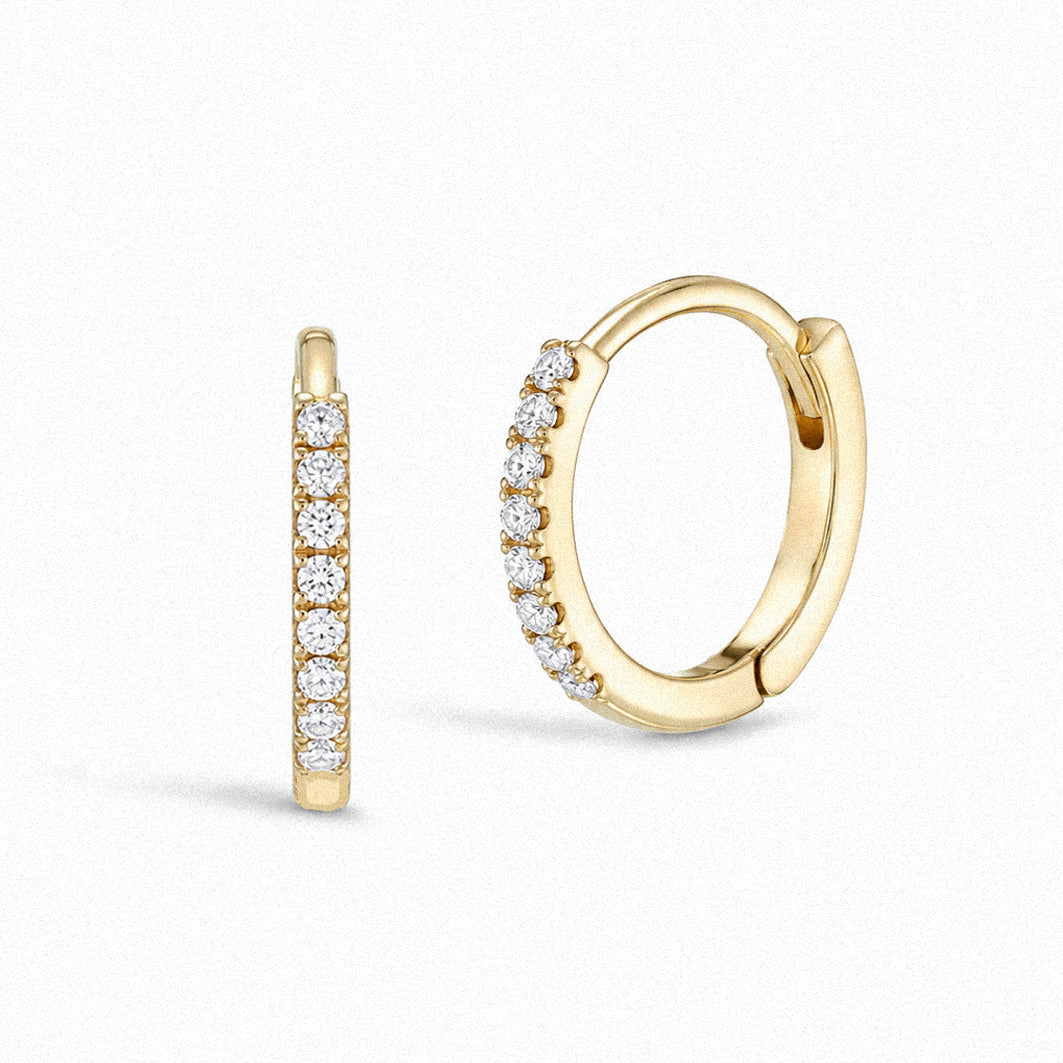 Wild Light Diamond Huggies