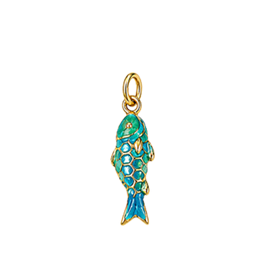 Electric Blue Fish Charm