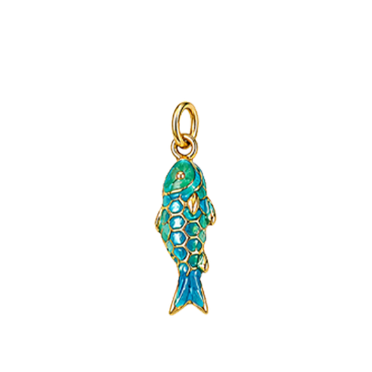 Electric Blue Fish Charm