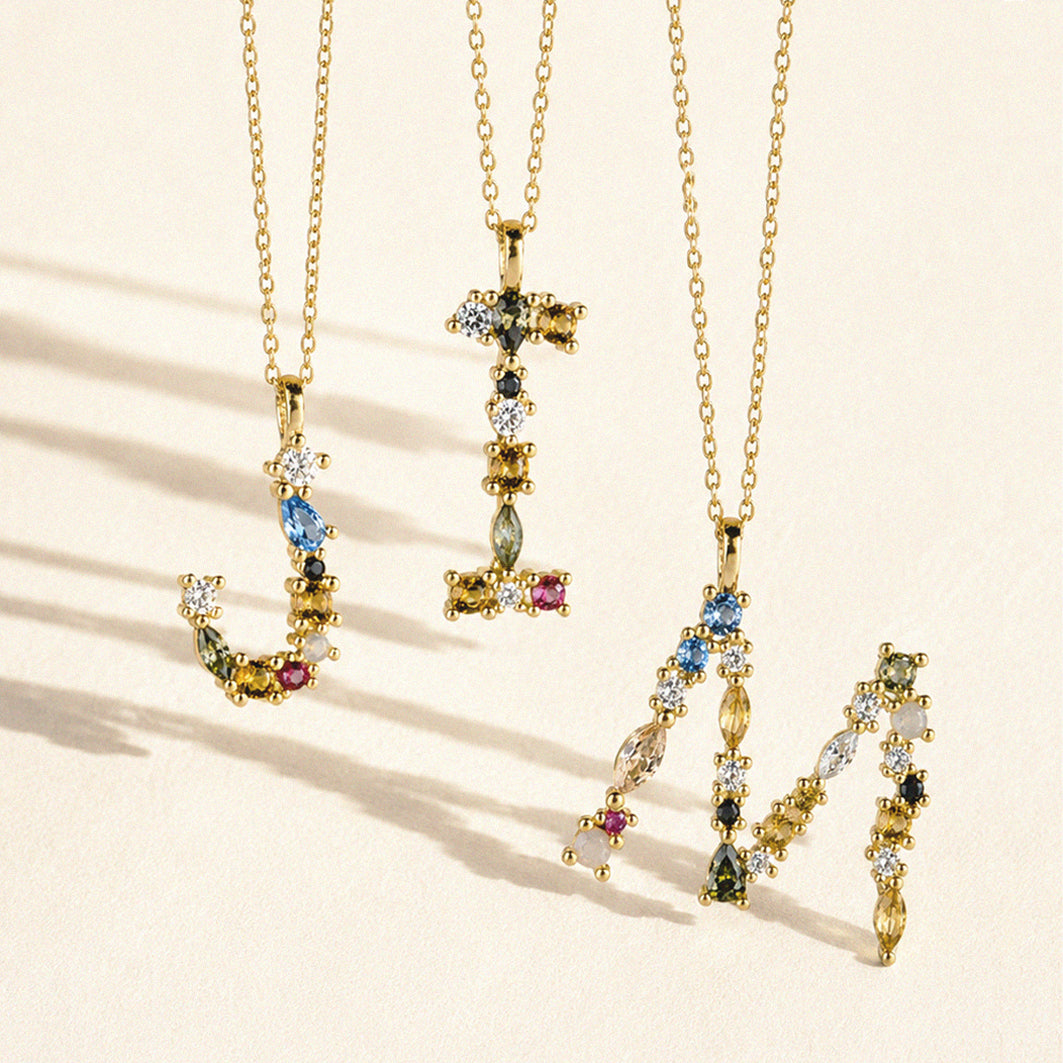 Juicy Gem Letter Pendant