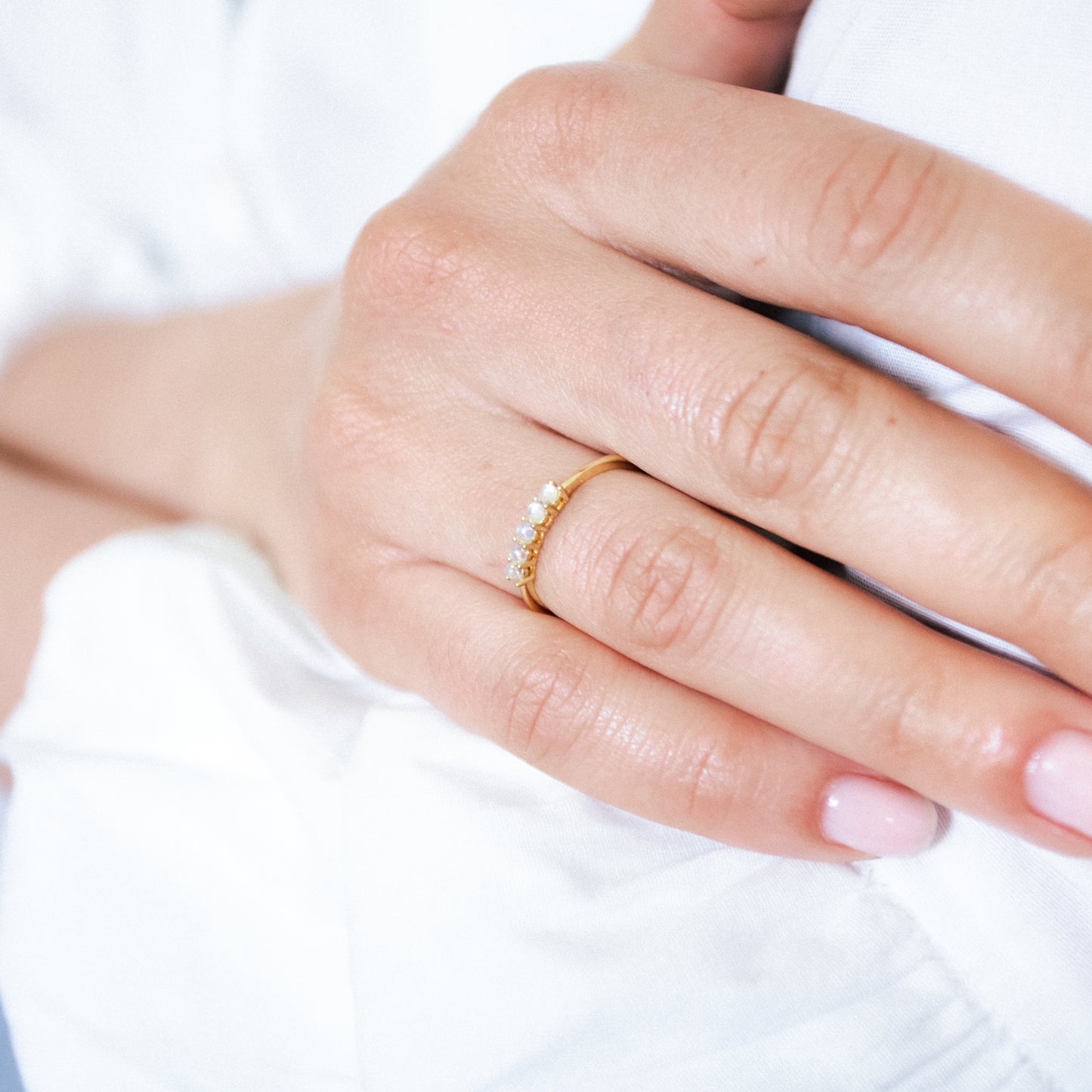 Opal Moondrop Ring