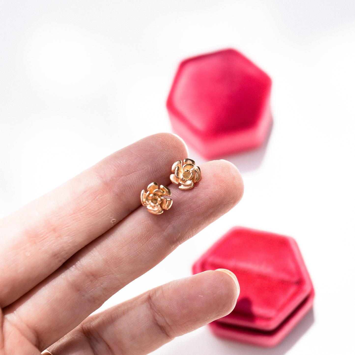 9ct Rose Bloom Studs