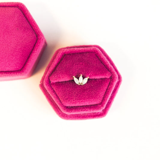 Opal Trio Flatback Stud