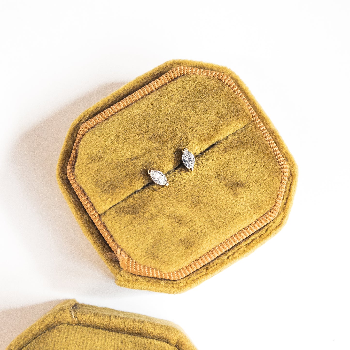 Marquise Diamond Studs in 9ct Gold