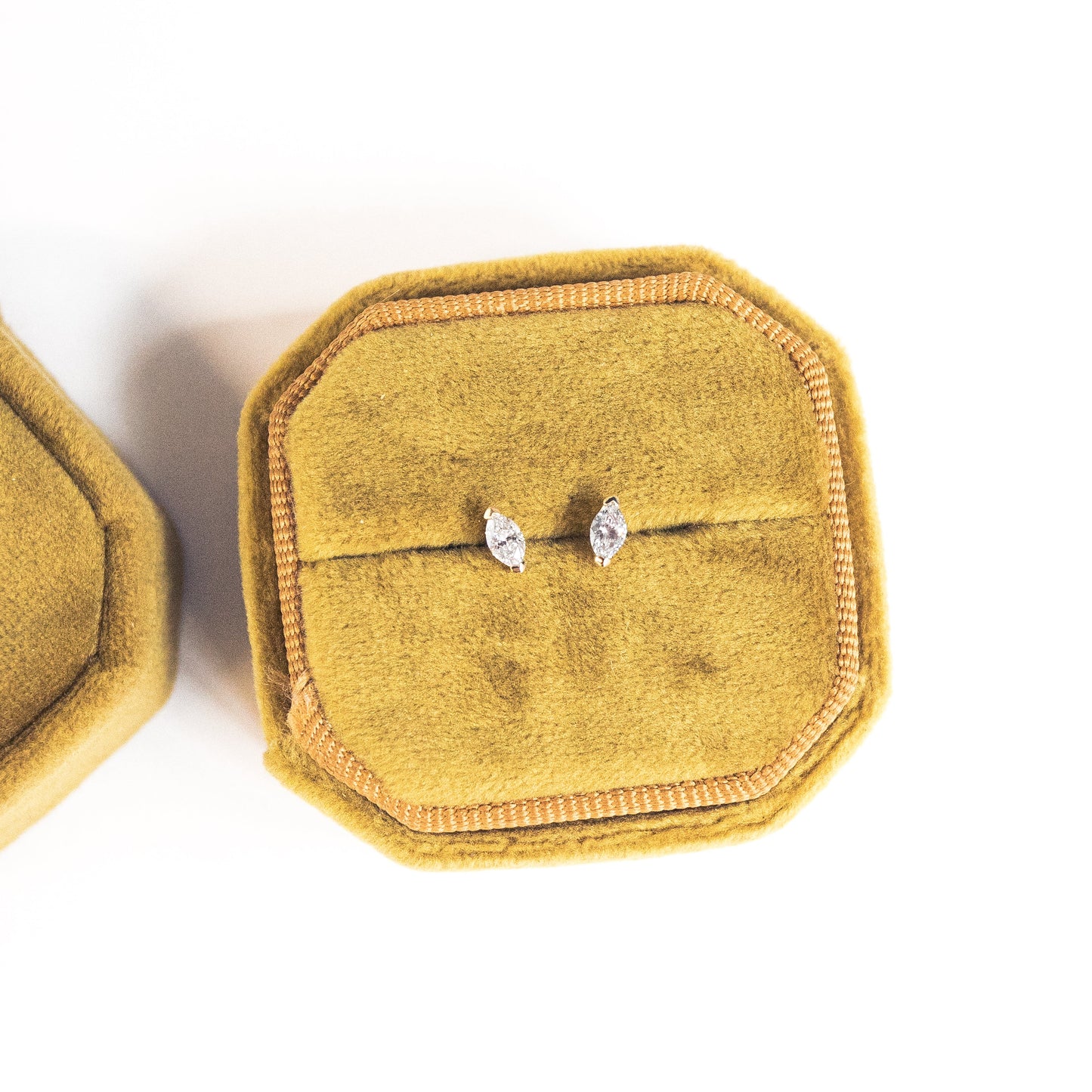 Marquise Diamond Studs in 9ct Gold