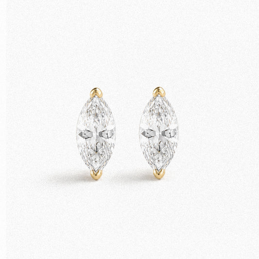 Marquise Diamond Studs in 9ct Gold
