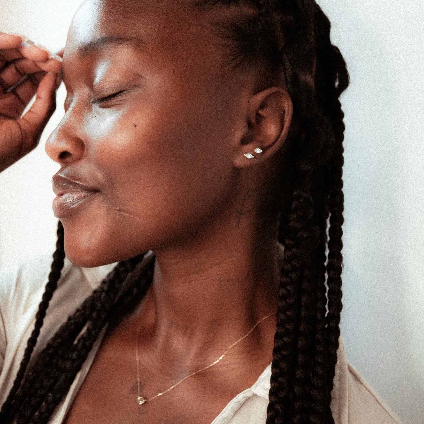 Marquise Diamond Studs in 9ct Gold