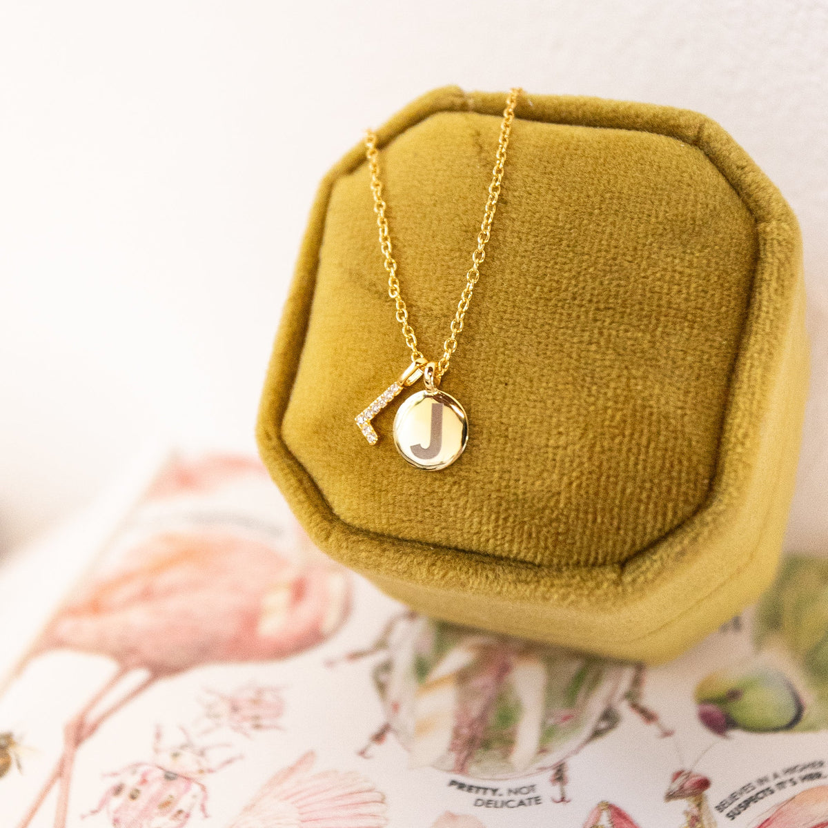 Mini Initial Disk Pendant - Customisable