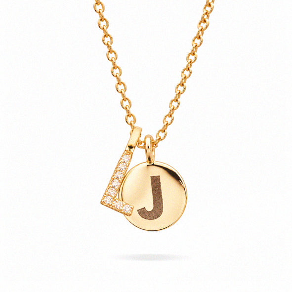 Mini Initial Disk Pendant - Customisable