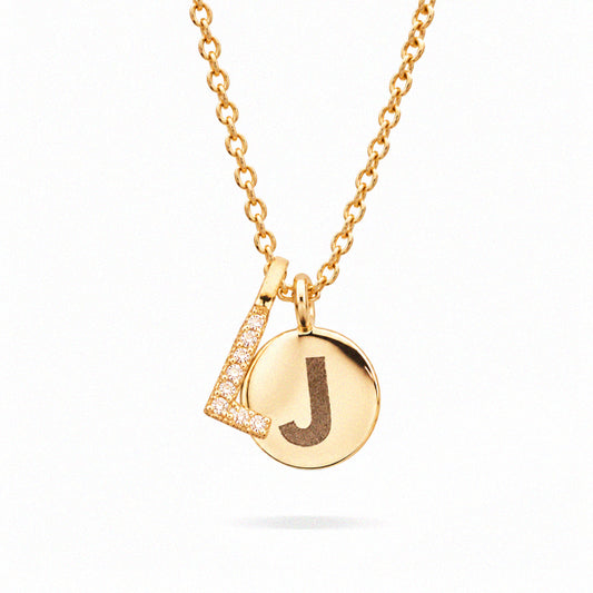 Mini Initial Disk Pendant - Customisable