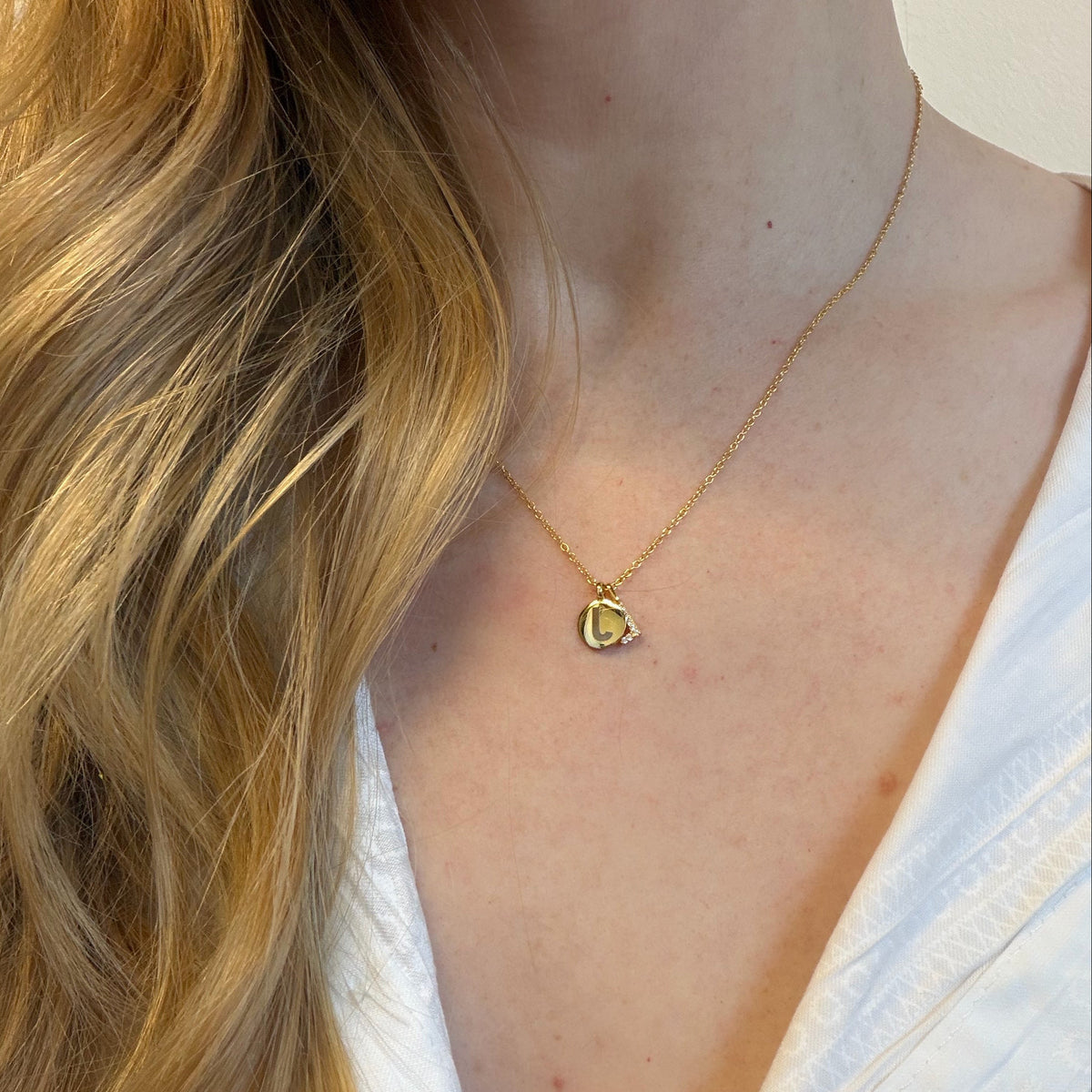 Mini Initial Disk Pendant - Customisable