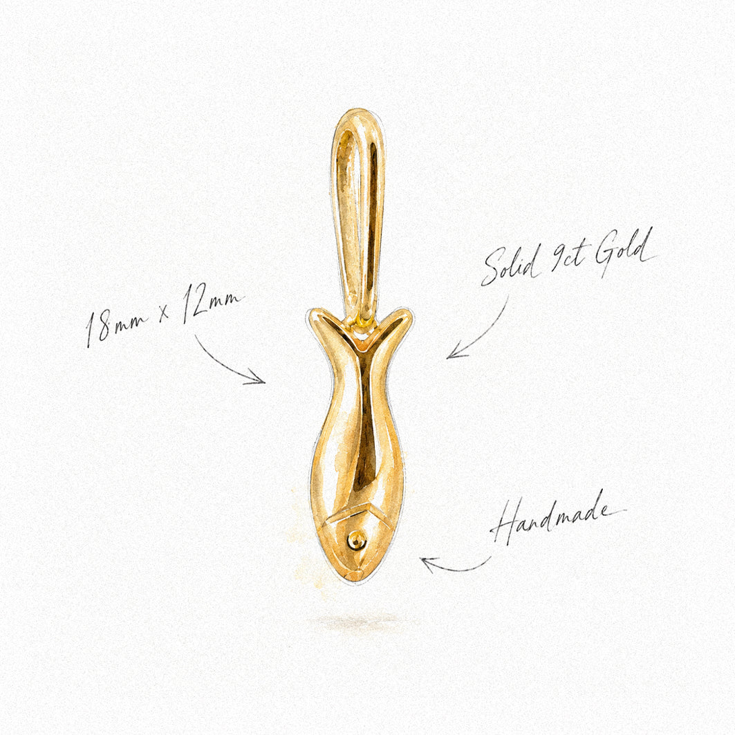 9ct Salty Sardine Charm
