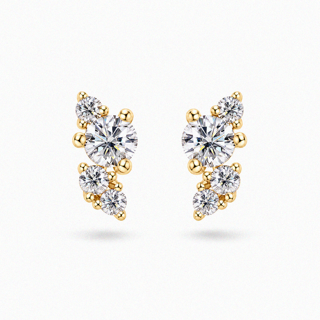Timeless Studs with Moissanite