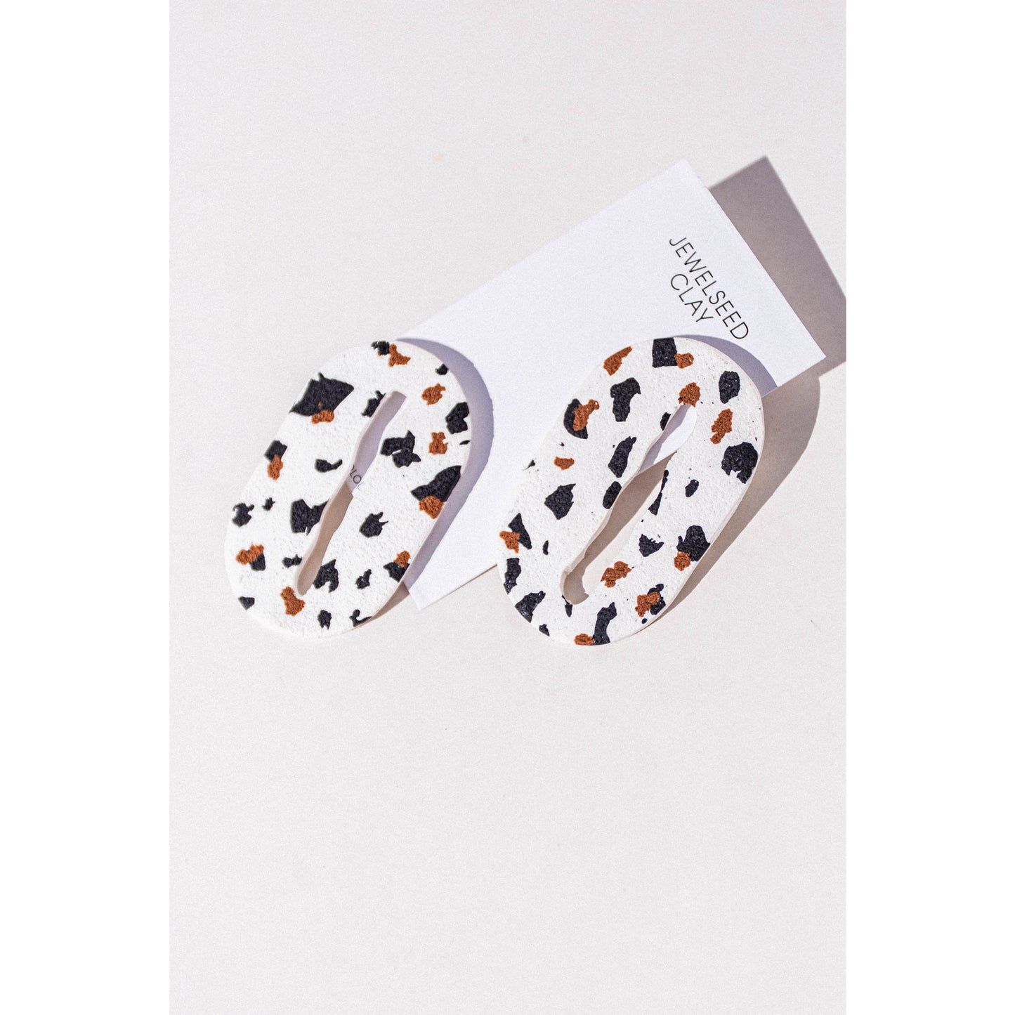 Muse Oversized Stud - Cow Print
