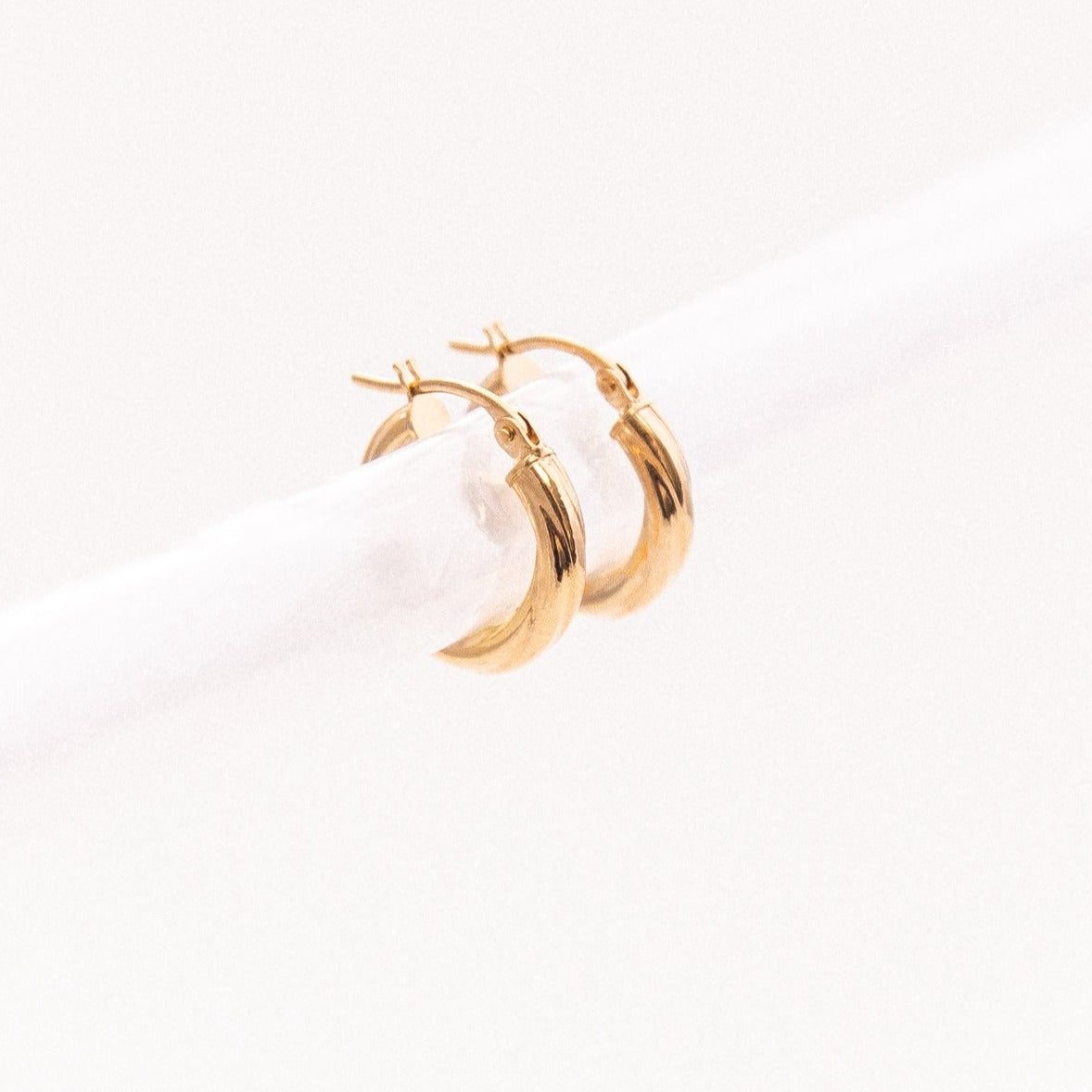 9ct Golden Twisted Hoops